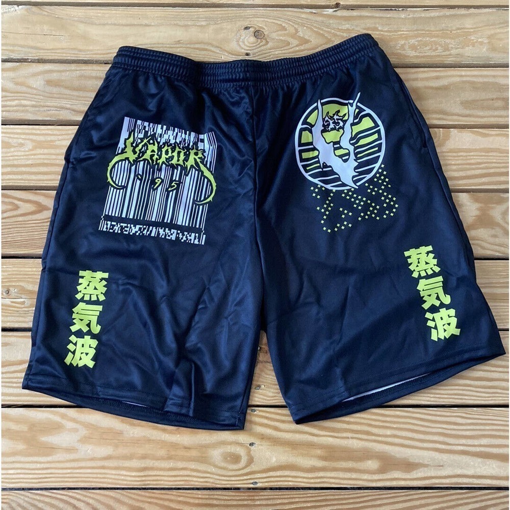 NEW Vapor 95 Patterned Athletic Shorts Size 34 Men’s Black